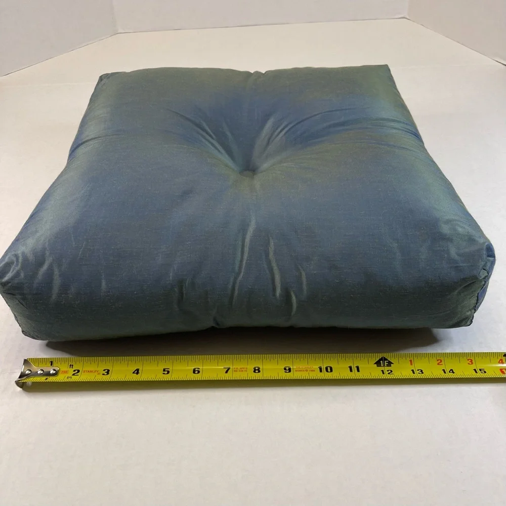 Pier 1 Blue Seat Cushion Pillow 15x15x4”